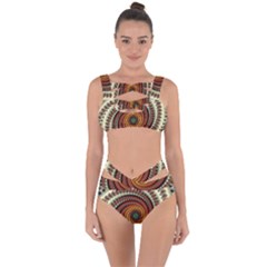 Fractal Pattern Bandaged Up Bikini Set 