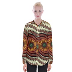 Fractal Pattern Womens Long Sleeve Shirt