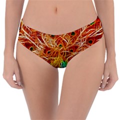 Fractal Peacock Art Reversible Classic Bikini Bottoms by BangZart