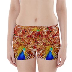 Fractal Peacock Art Boyleg Bikini Wrap Bottoms by BangZart