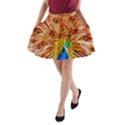 Fractal Peacock Art A-Line Pocket Skirt View1