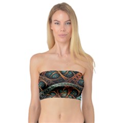 Fractal Art Pattern Flower Art Background Clored Bandeau Top by BangZart