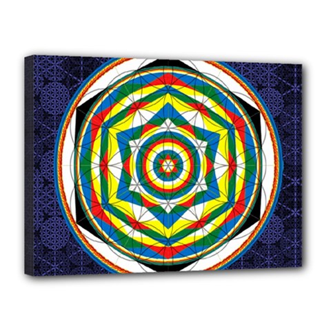 Flower Of Life Universal Mandala Canvas 16  X 12  by BangZart