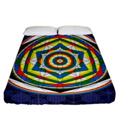 Flower Of Life Universal Mandala Fitted Sheet (california King Size) by BangZart