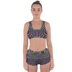 Curves Color Abstract Racerback Boyleg Bikini Set