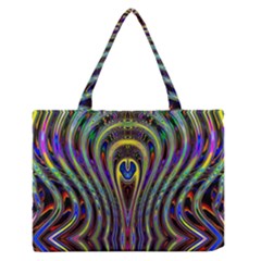 Curves Color Abstract Medium Zipper Tote Bag by BangZart