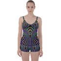 Curves Color Abstract Tie Front Two Piece Tankini View1