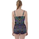 Curves Color Abstract Tie Front Two Piece Tankini View2