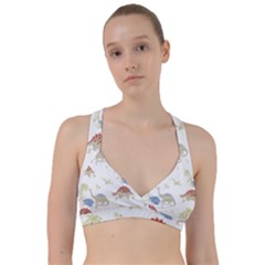 Dinosaur Art Pattern Sweetheart Sports Bra by BangZart