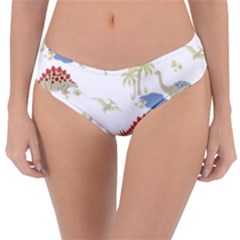 Dinosaur Art Pattern Reversible Classic Bikini Bottoms