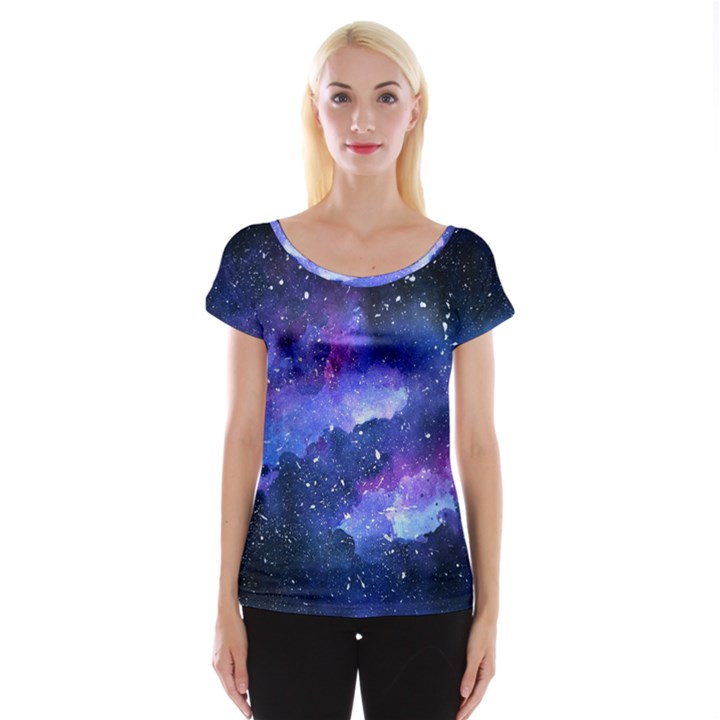 Galaxy Cap Sleeve Tops