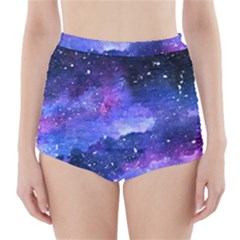 Galaxy High-waisted Bikini Bottoms by Kathrinlegg