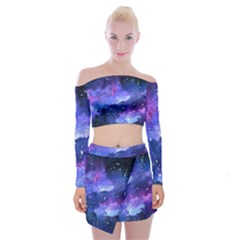 Galaxy Off Shoulder Top With Skirt Set by Kathrinlegg