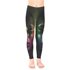 Digital Art Psychedelic Face Skull Color Kids  Legging