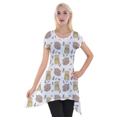 Cute Hamster Pattern Short Sleeve Side Drop Tunic by BangZart