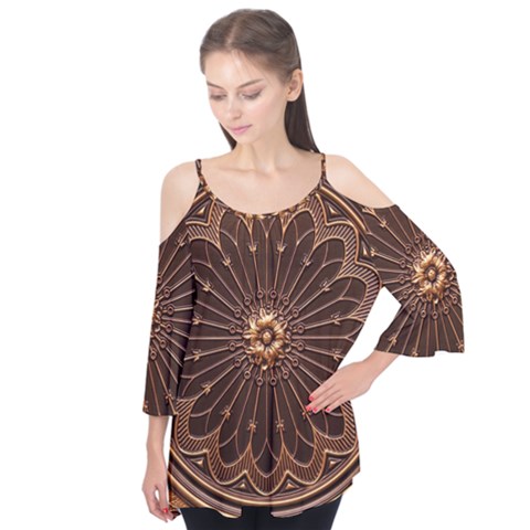 Decorative Antique Gold Flutter Tees by BangZart