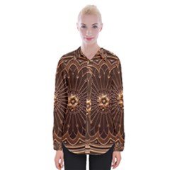 Decorative Antique Gold Womens Long Sleeve Shirt