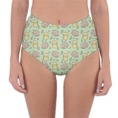 Cute Hamster Pattern Reversible High-waist Bikini Bottoms