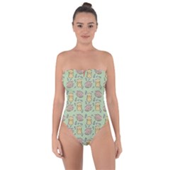 Cute Hamster Pattern Tie Back One Piece Swimsuit by BangZart