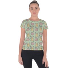 Cute Hamster Pattern Short Sleeve Sports Top  by BangZart