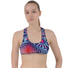 Creative Abstract Criss Cross Racerback Sports Bra by BangZart