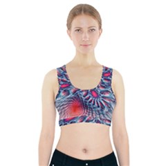 Creative Abstract Sports Bra With Pocket