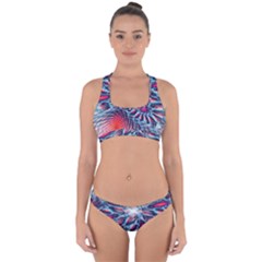 Creative Abstract Cross Back Hipster Bikini Set