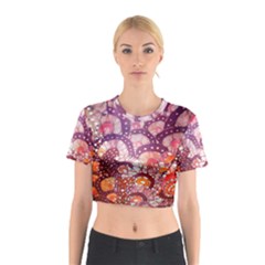 Colorful Art Traditional Batik Pattern Cotton Crop Top by BangZart