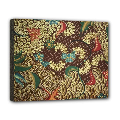 Colorful The Beautiful Of Art Indonesian Batik Pattern Deluxe Canvas 20  X 16   by BangZart