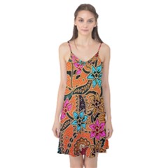 Colorful The Beautiful Of Art Indonesian Batik Pattern(1) Camis Nightgown by BangZart