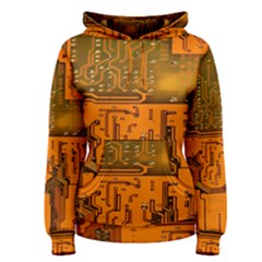 Circuit Board Pattern Women s Pullover Hoodie by BangZart