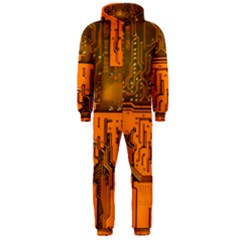 Circuit Board Pattern Hooded Jumpsuit (men)  by BangZart