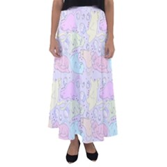 Cat Animal Pet Pattern Flared Maxi Skirt