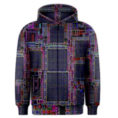 Cad Technology Circuit Board Layout Pattern Men s Zipper Hoodie by BangZart