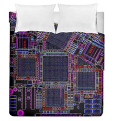 Cad Technology Circuit Board Layout Pattern Duvet Cover Double Side (queen Size) by BangZart