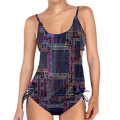 Cad Technology Circuit Board Layout Pattern Tankini Set