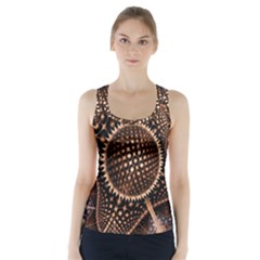 Brown Fractal Balls And Circles Racer Back Sports Top by BangZart