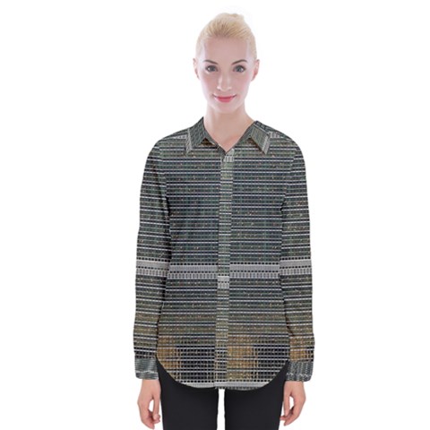 Building Pattern Womens Long Sleeve Shirt by BangZart