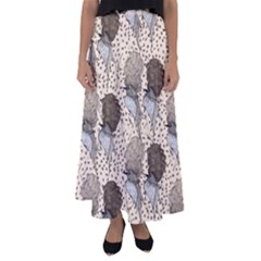 Bouffant Birds Flared Maxi Skirt