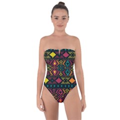 Bohemian Patterns Tribal Tie Back One Piece Swimsuit by BangZart