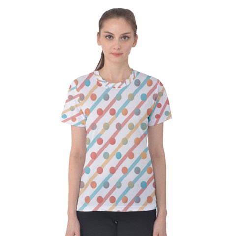 Simple Saturated Pattern Women s Cotton Tee by linceazul