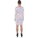 Simple Saturated Pattern Asymmetric Cut-Out Shift Dress View2