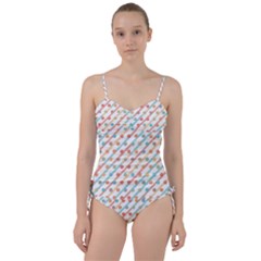 Simple Saturated Pattern Sweetheart Tankini Set by linceazul