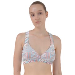 Simple Saturated Pattern Sweetheart Sports Bra