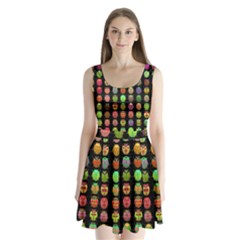 Beetles Insects Bugs Split Back Mini Dress  by BangZart