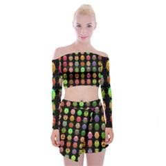 Beetles Insects Bugs Off Shoulder Top With Skirt Set by BangZart