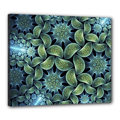 Blue Lotus Canvas 24  X 20  by BangZart