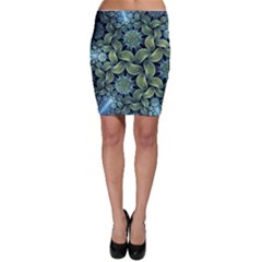 Blue Lotus Bodycon Skirt by BangZart