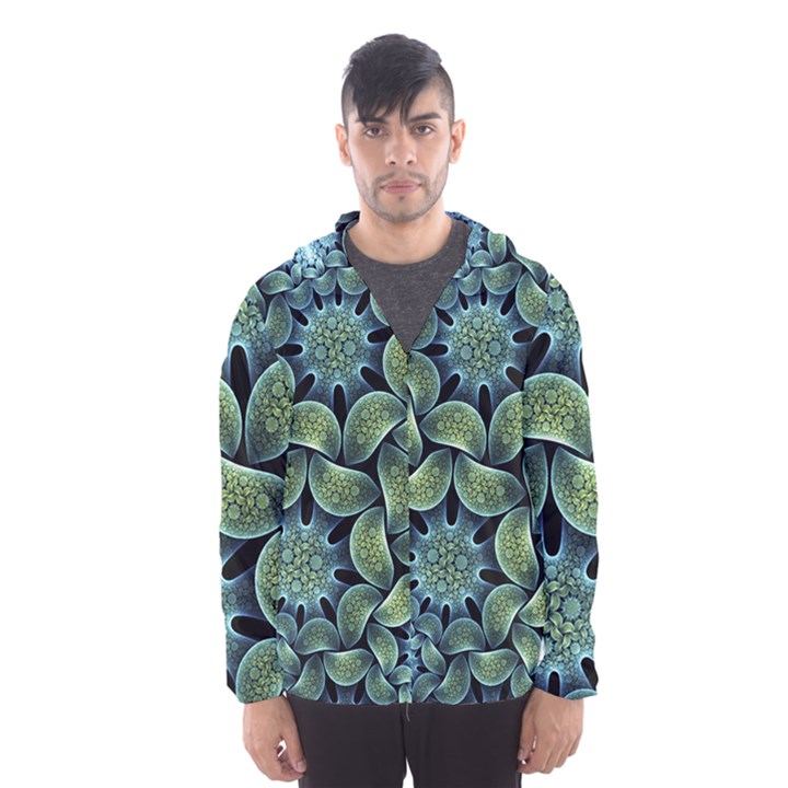 Blue Lotus Hooded Wind Breaker (Men)