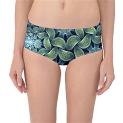 Blue Lotus Mid-waist Bikini Bottoms by BangZart